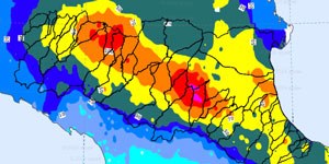 Primi dati sulle precipitazioni del 19 ottobre