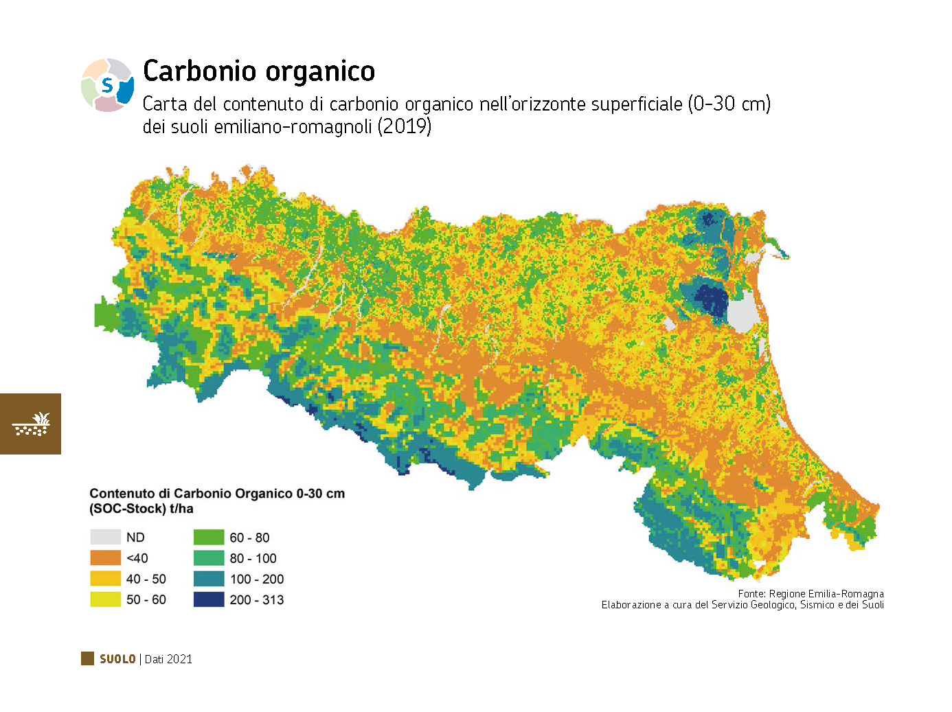 ARPAE 2021 DATI AMBIENTALI - Mappa Carbonio RER